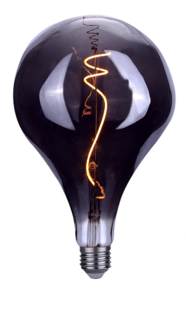 E27 Filamentlamp LED - XXL Gedeukt - 6W dimbaar - Smoke