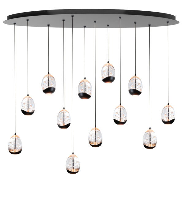 Hanglamp Clear Egg 12-lichts Ovaal