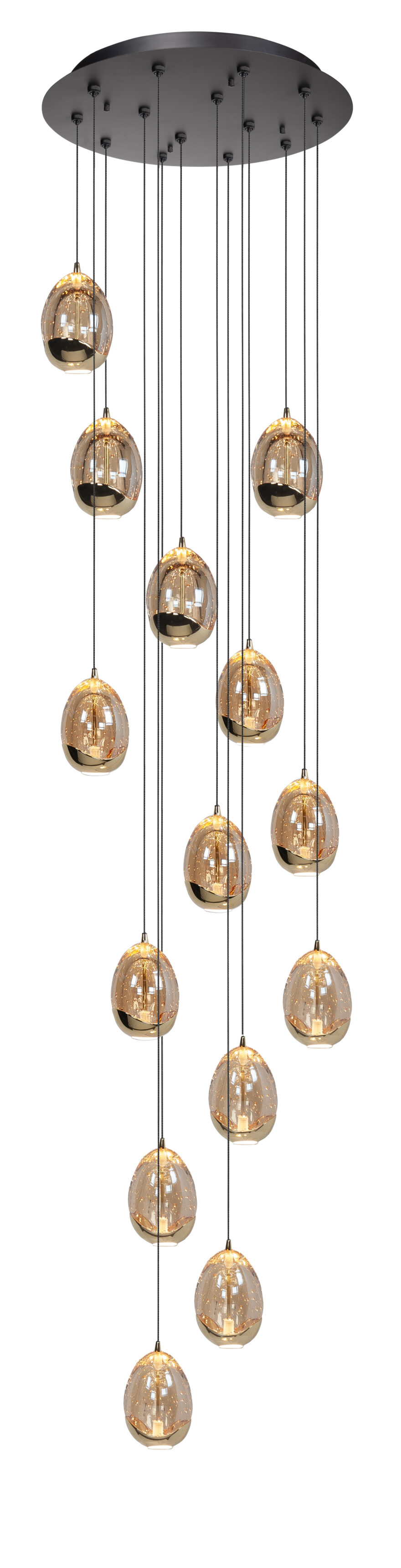 Hanglamp Golden Egg 14-lichts Rond