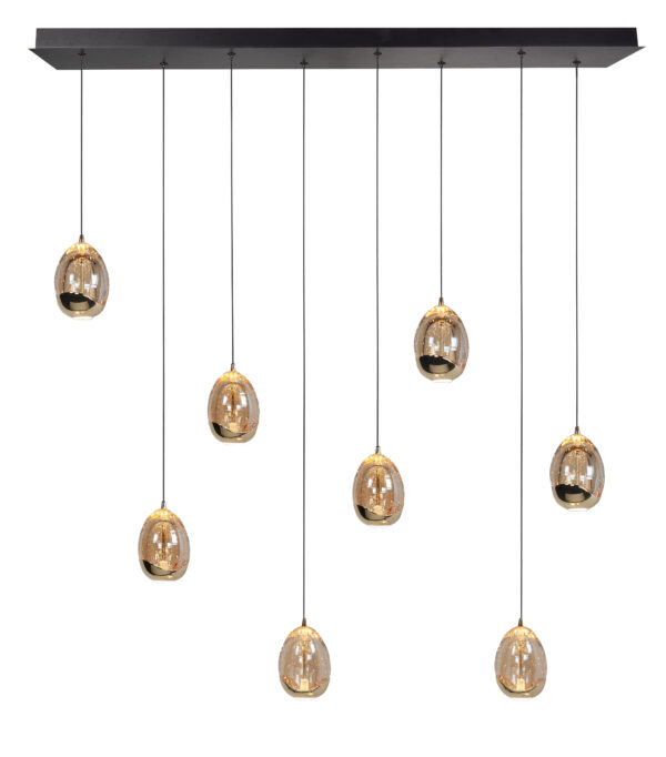 Hanglamp Golden Egg 8-lichts Recht