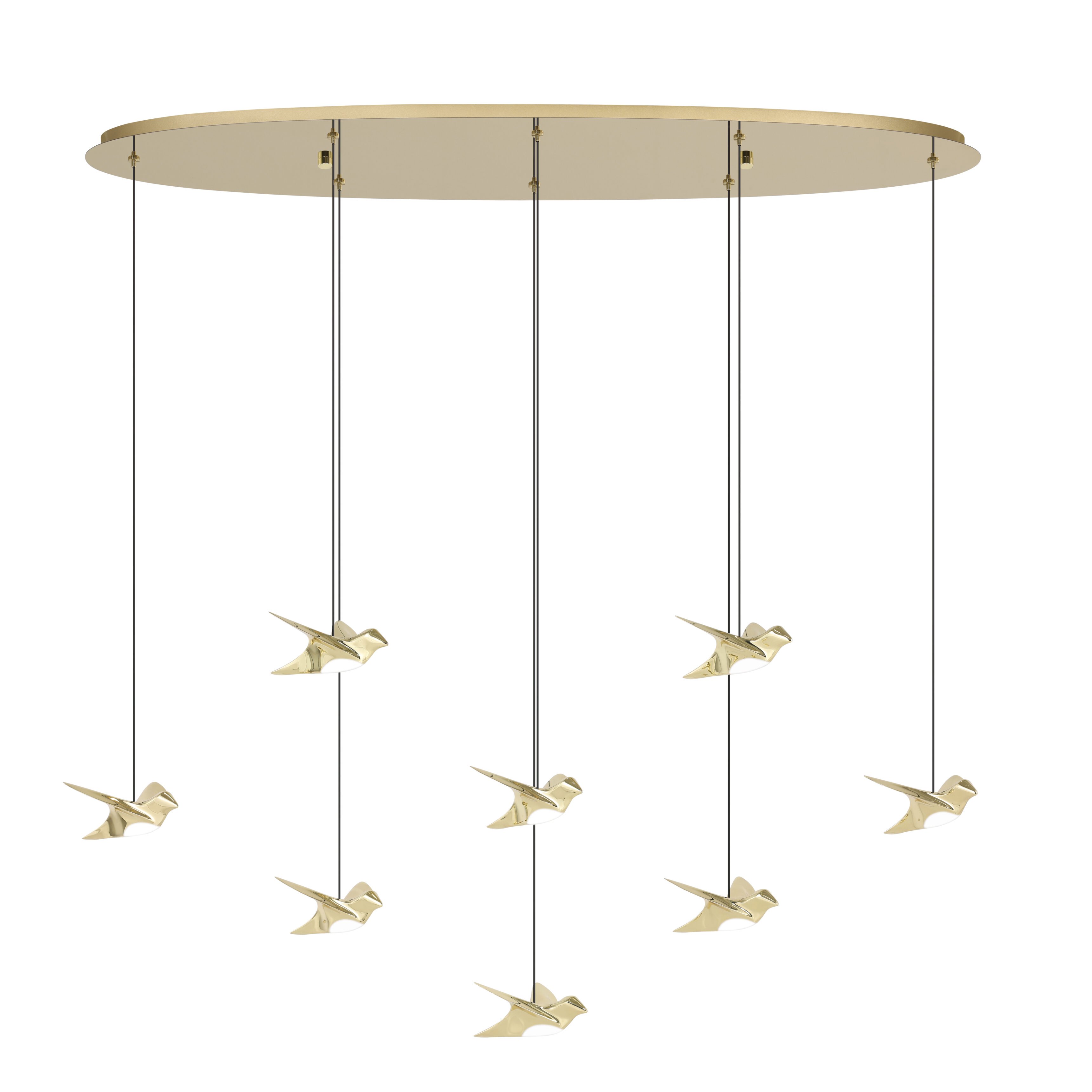Hanglamp Paratebueno Messing Ovaal Klein