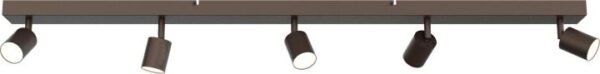 Plafondlamp Bounce 5-lichts cacao 130x8cm