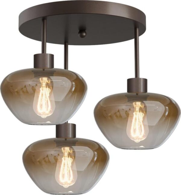 Plafondlamp Genua 3lichts cacao