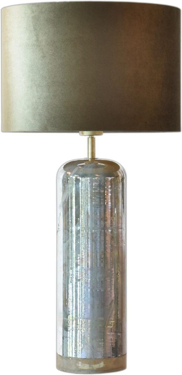 Tafellamp Raku Cilinder round pearl groot