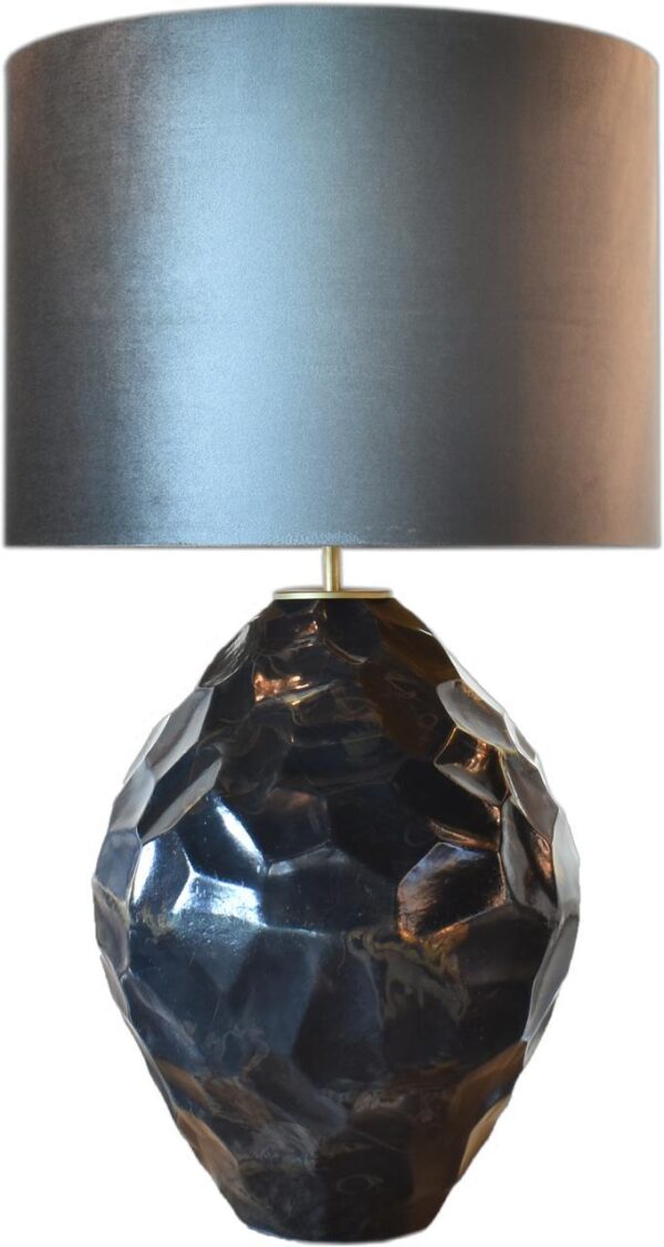 Tafellamp Raku Diamond black silver