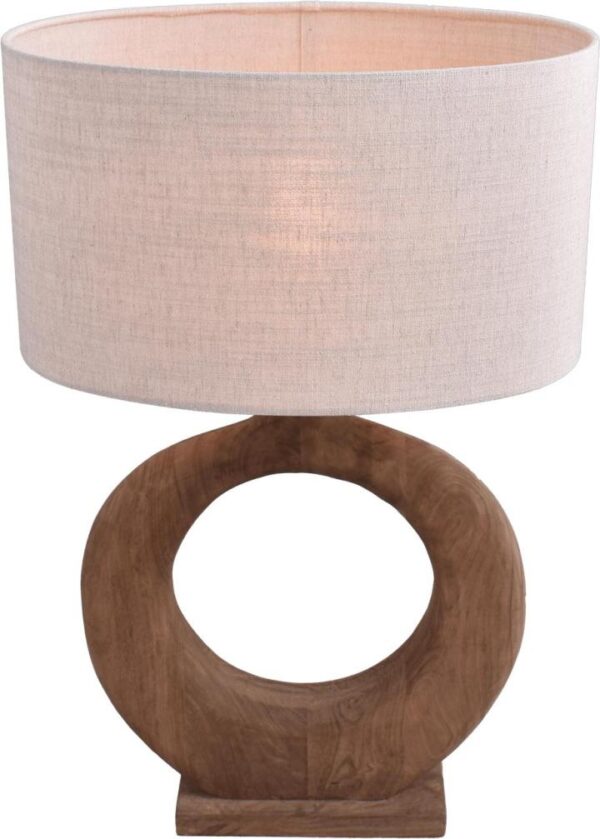 Tafellamp Woodie round natural wood h.70cm