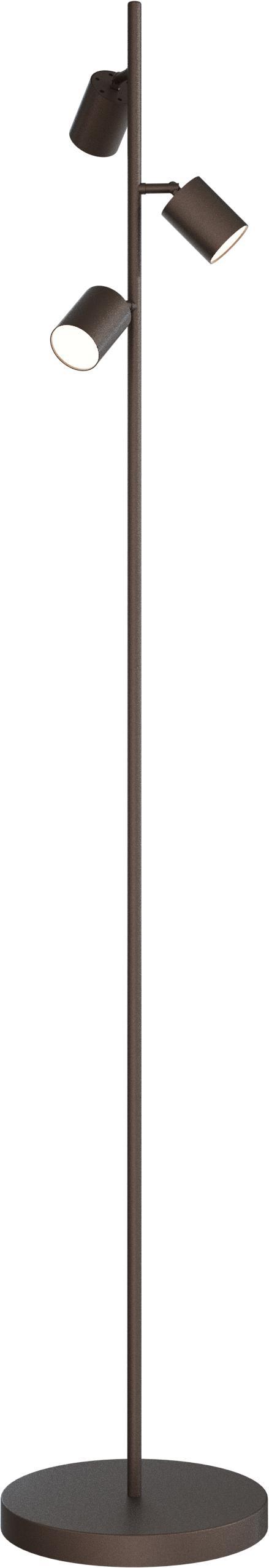 Vloerlamp Bounce 3lts cacao/cacao h.150cm