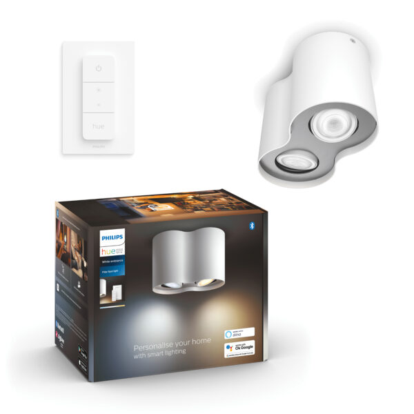 Philips Hue spot Pillar 2-lichts Wit incl. Dimmer Switch