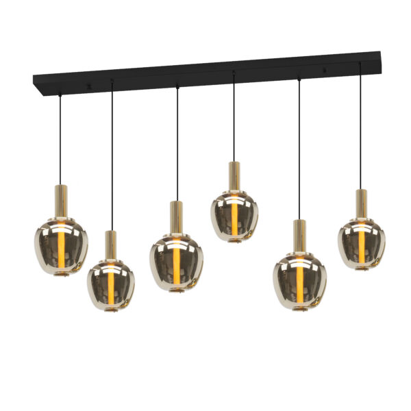 Hanglamp Fruitera 6-lichts Goud Recht