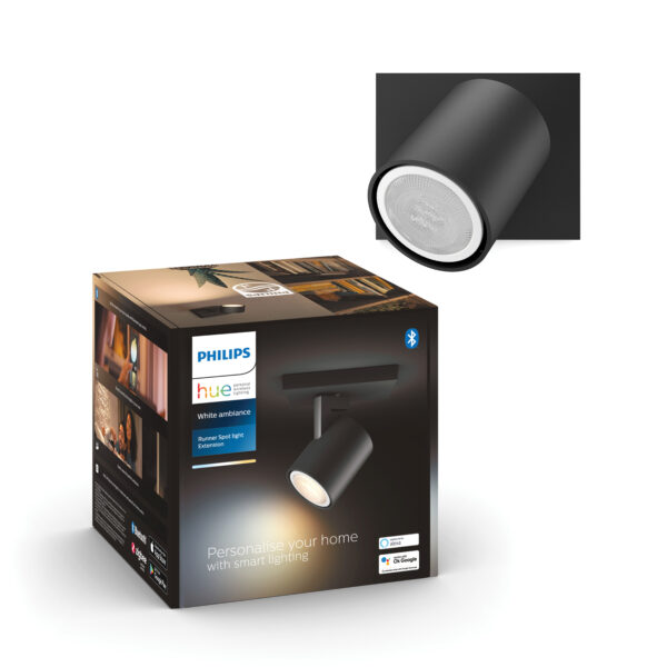 Philips Hue spot Runner 1-lichts Zwart