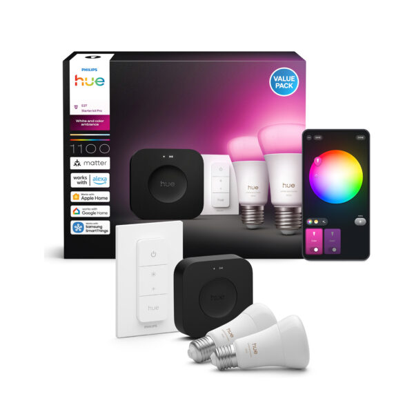 Philips Hue starterkit - White and Color E27 incl. Hue Bridge Pro