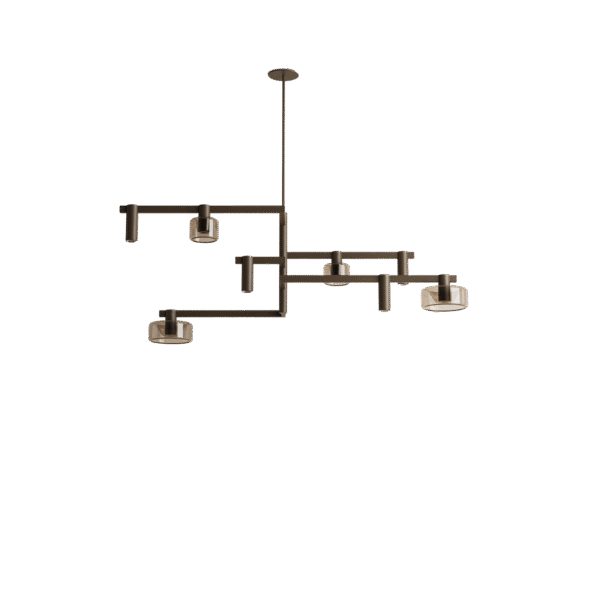 Hanglamp Palau 8-lichts Platinum