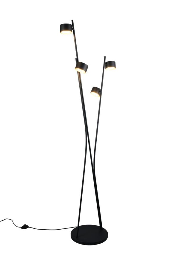 Vloerlamp Coda Zwart/Goud