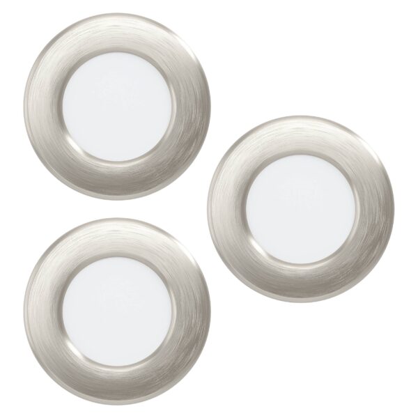 Connect.Z Inbouwspot Fueva 6-Z Nikkel 3-pack Ø9 cm
