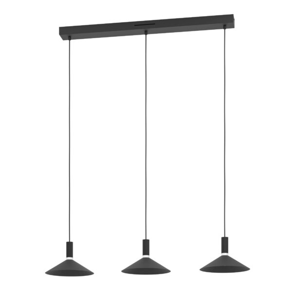 Connect.Z Hanglamp Conomavilla-Z 3-lichts Zwart Recht