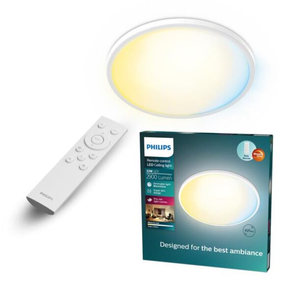 Philips Plafondlamp Valen Rond Wit 42 cm (incl. afstandsbediening)