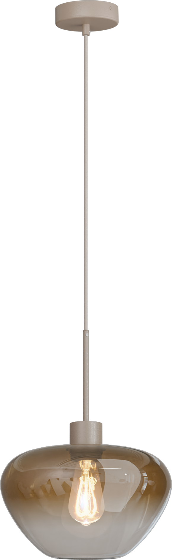 Hanglamp Genua 1-lichts beige 29cm