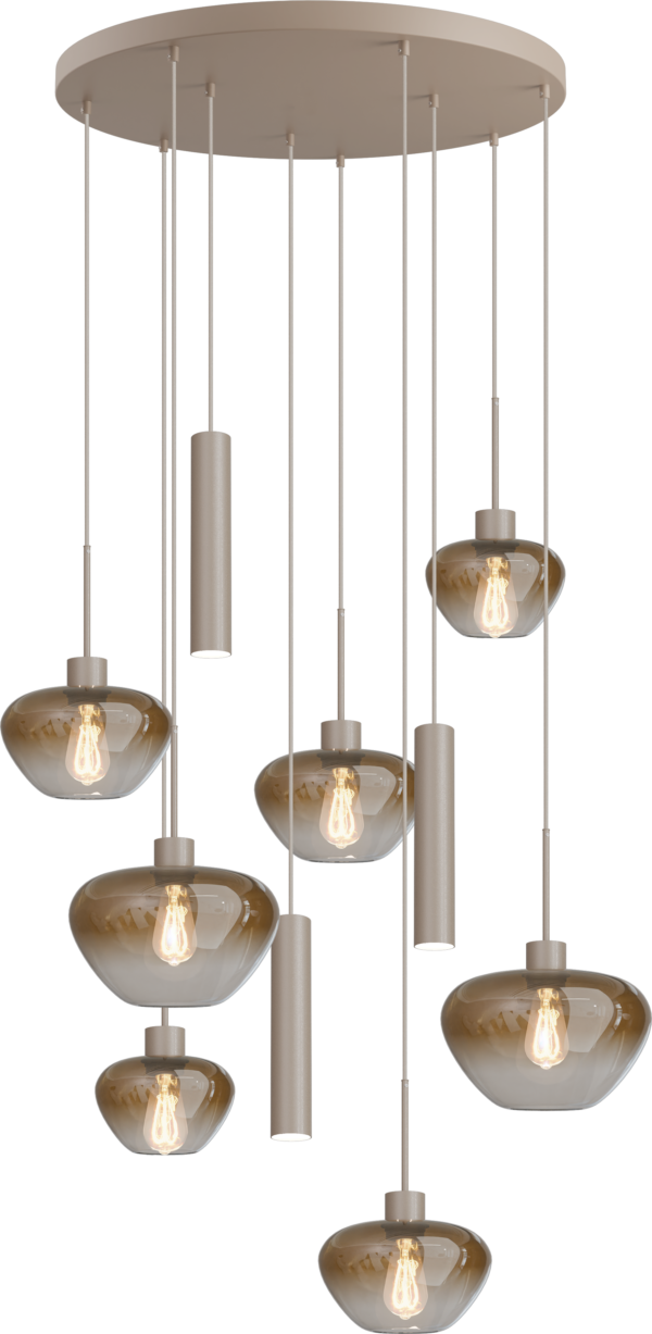 Hanglamp Genua 10lichts beige