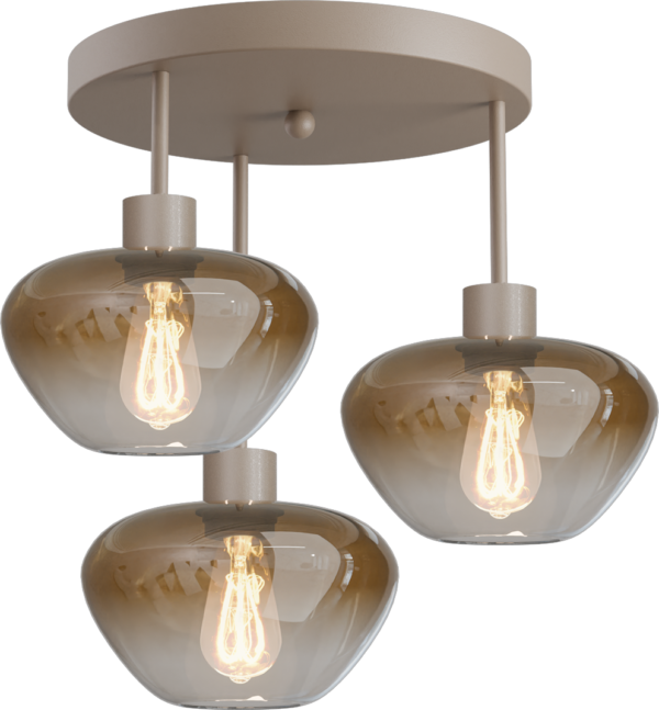 Plafondlamp Genua 3-lichts beige
