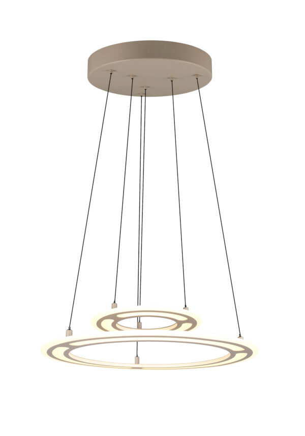 Hanglamp Cromer 2-lichts Beige e.move