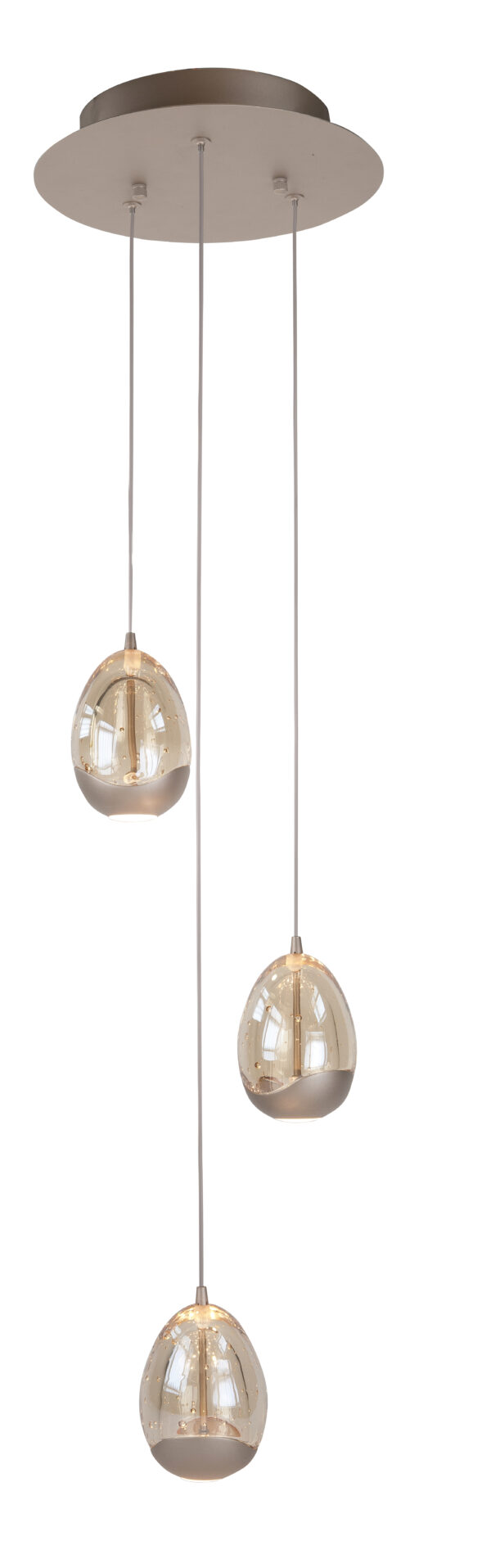 Hanglamp Champagne Egg 3-lichts Rond